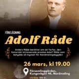 Berättarkväll om prosten Adolf Råde