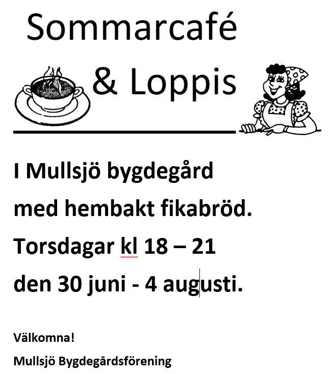 Sommarcafé & loppis Mullsjö